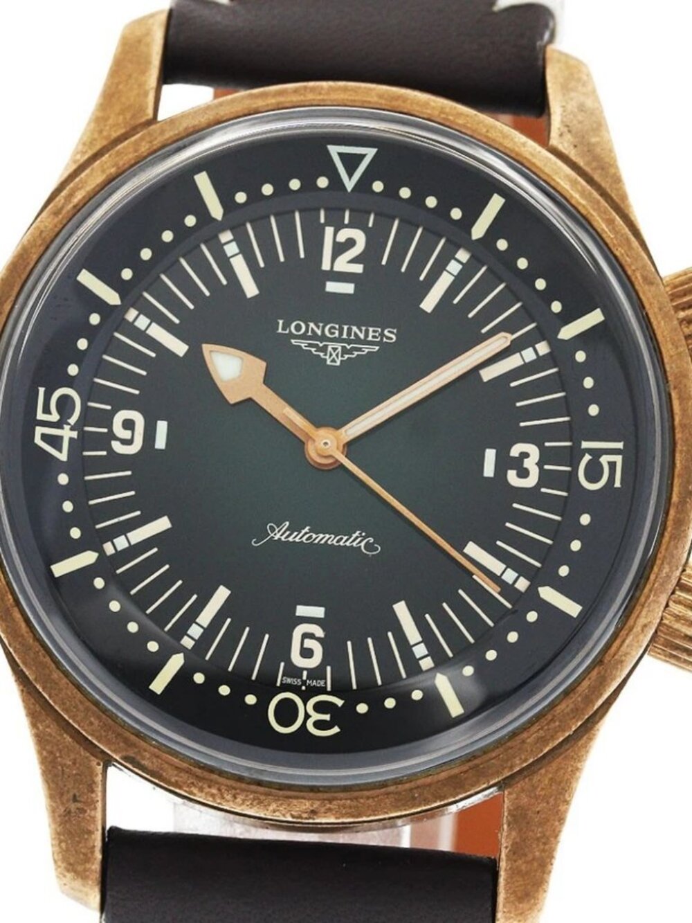 LONGINES Legend diver L3.774.1 green Dial Automatic Men's Watch_